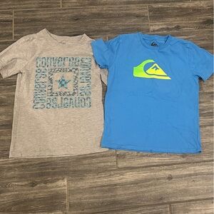 Quiksilver Kids Blue Tee with Neon Logo